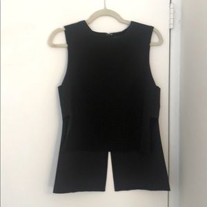 English Factory Black Asymmetrical Top
